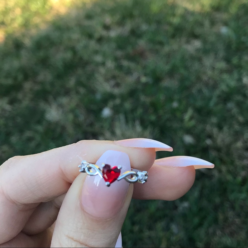 New Huitan Simple Heart Ring For Women - Picture 4 of 5
